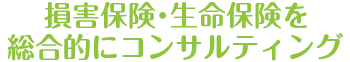 損害保険・生命保険を総合的にコンサルティング